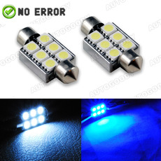 Error Free 1.50" 36mm LED Bulbs 6-SMD with Built-in Load Resistors For European Cars