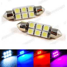 1.5" 36mm Festoon LED Bulbs 6-SMD 6411 6413 6418 DE3425 DE3423