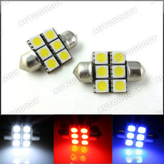 1.25" 31mm Festoon LED Bulbs 6-SMD 3022 3175 DE3175