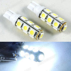 T10 White LED Bulbs for Backup Reverse Tail Lights 13-SMD 
