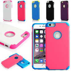 Hard + Soft Rubber Hybrid Impact Defender Case for iPhone 6 / 6 Plus #R21