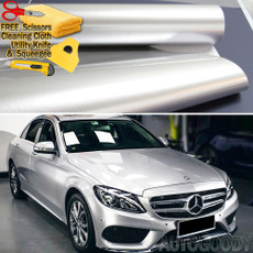Premium Super Gloss Metallic Silver Vinyl Film Wrap Bubble Free Air Release