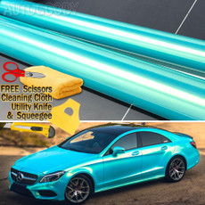 Super Gloss Metallic Ice Blue to Gold Vinyl Film Wrap Chameleon Air Bubble Free