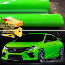 Premium Gloss Green Vinyl Film Wrap Bubble Free Air Release