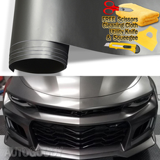  Premium Satin Matte Chrome Metallic Dark Gray Vinyl Film Wrap Bubble Free Air Release