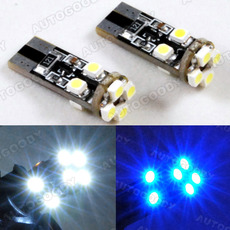 T10 Wedge LED Bulbs with Built-in Load Resistors 8-SMD for Parking Eyelid Lights